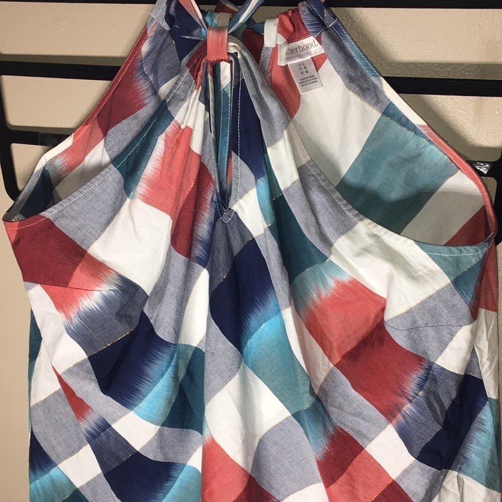 Motherhood summer tank top size large plaid summer tank top baby momma t… - Picture 6 of 10